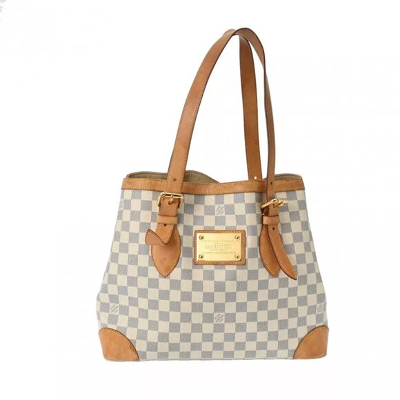 LOUIS VUITTON Damier Azur White/Blanc N51206 hand bag - Picture 1 of 12
